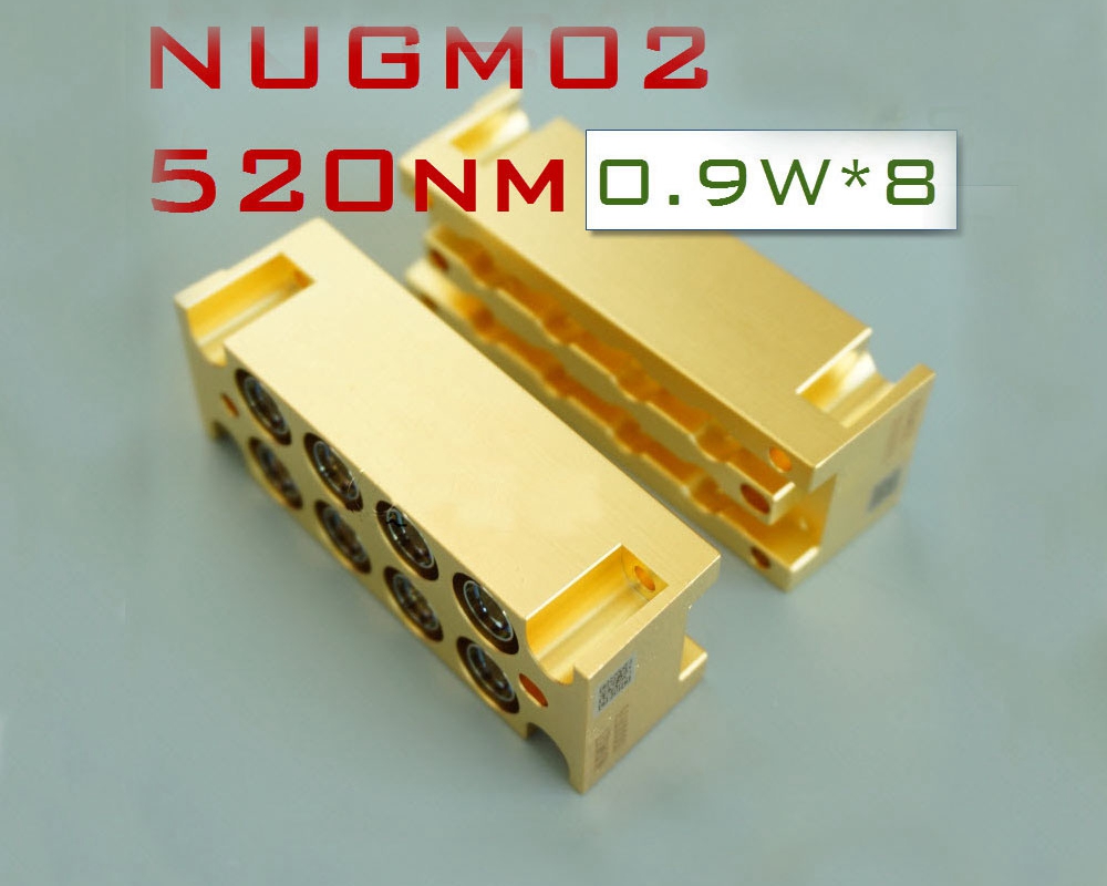 (image for) 520nm 8 x 0.9W NUGM02 Green Laser Diode 7W Bank - Click Image to Close